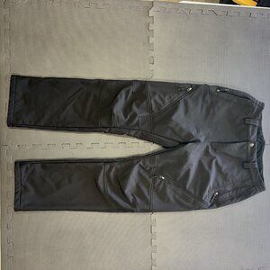 FREE SOLDIER Men’s 34/32 Black Tactical Softshell Pants Fleece Lined Zip Pockets